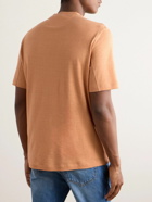 Brunello Cucinelli - Linen and Cotton-Blend Jersey T-Shirt - Orange