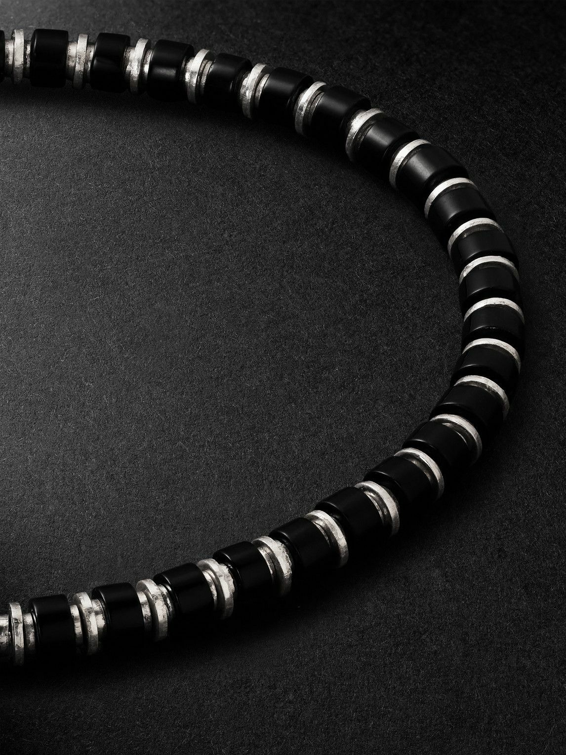 M. Cohen - Sapet Sterling Silver, Onyx and Cord Bracelet - Black