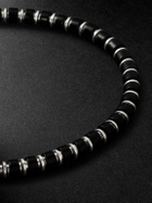 M. Cohen - Sapet Sterling Silver, Onyx and Cord Bracelet - Black