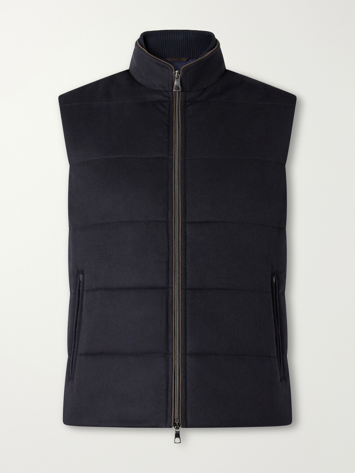 N.PEAL - Belgravia Quilted Cashmere Gilet - Blue