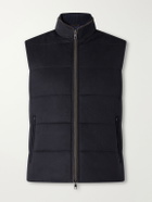 N.PEAL - Belgravia Quilted Cashmere Gilet - Blue