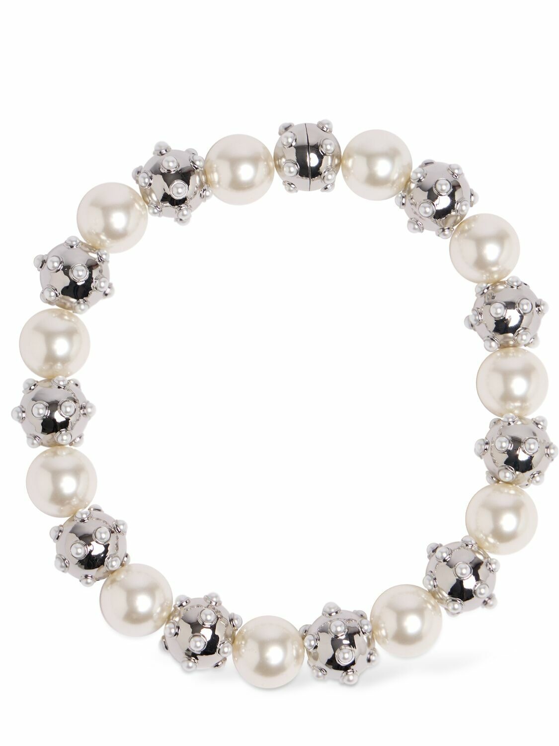 MARC JACOBS Dot Faux Pearl Collar Necklace