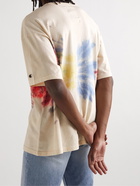 Champion - Logo-Appliquéd Tie-Dyed Cotton-Blend Jersey T-Shirt - Multi