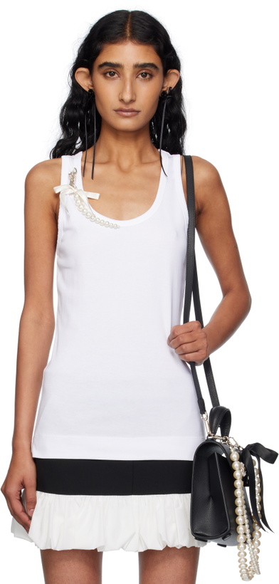 Photo: Simone Rocha White Pearl Chain Tank Top