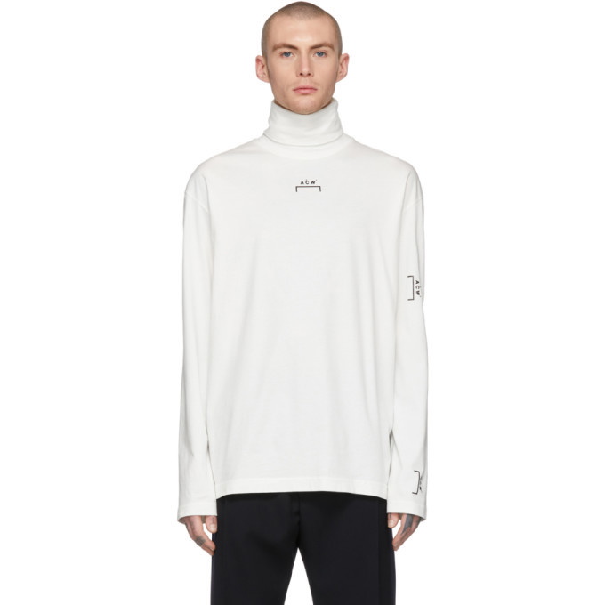 Photo: A-Cold-Wall* White Zip Back Turtleneck