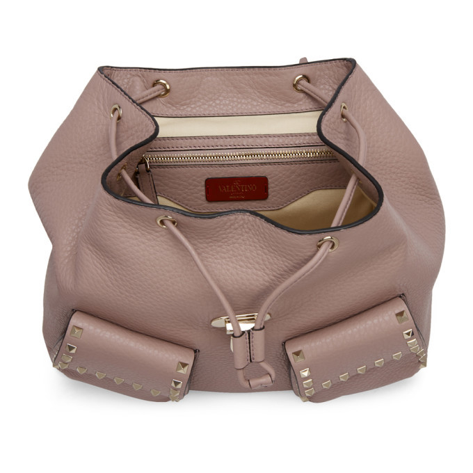 Valentino Pink Valentino Garavani Rockstud Backpack Valentino Garavani