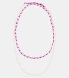 Eéra Double Reine sterling silver and pearl necklace