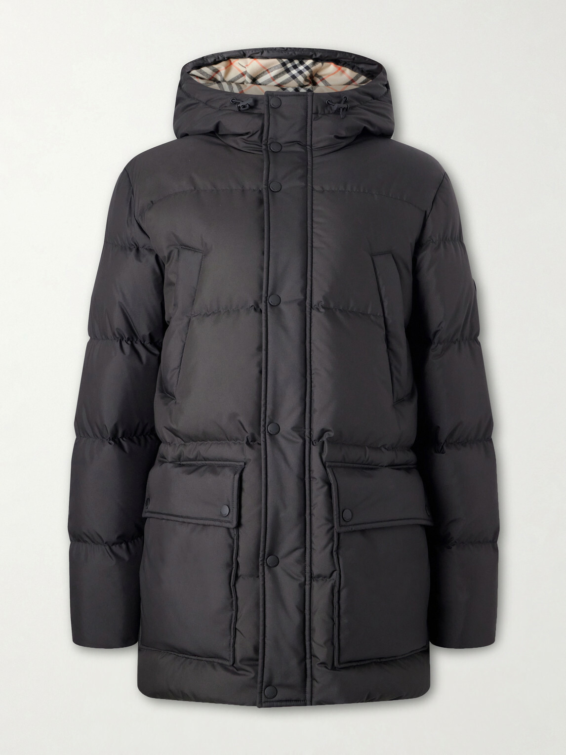 Burberry - Hooded Wool-Trimmed Quilted Shell Down Jacket - Black