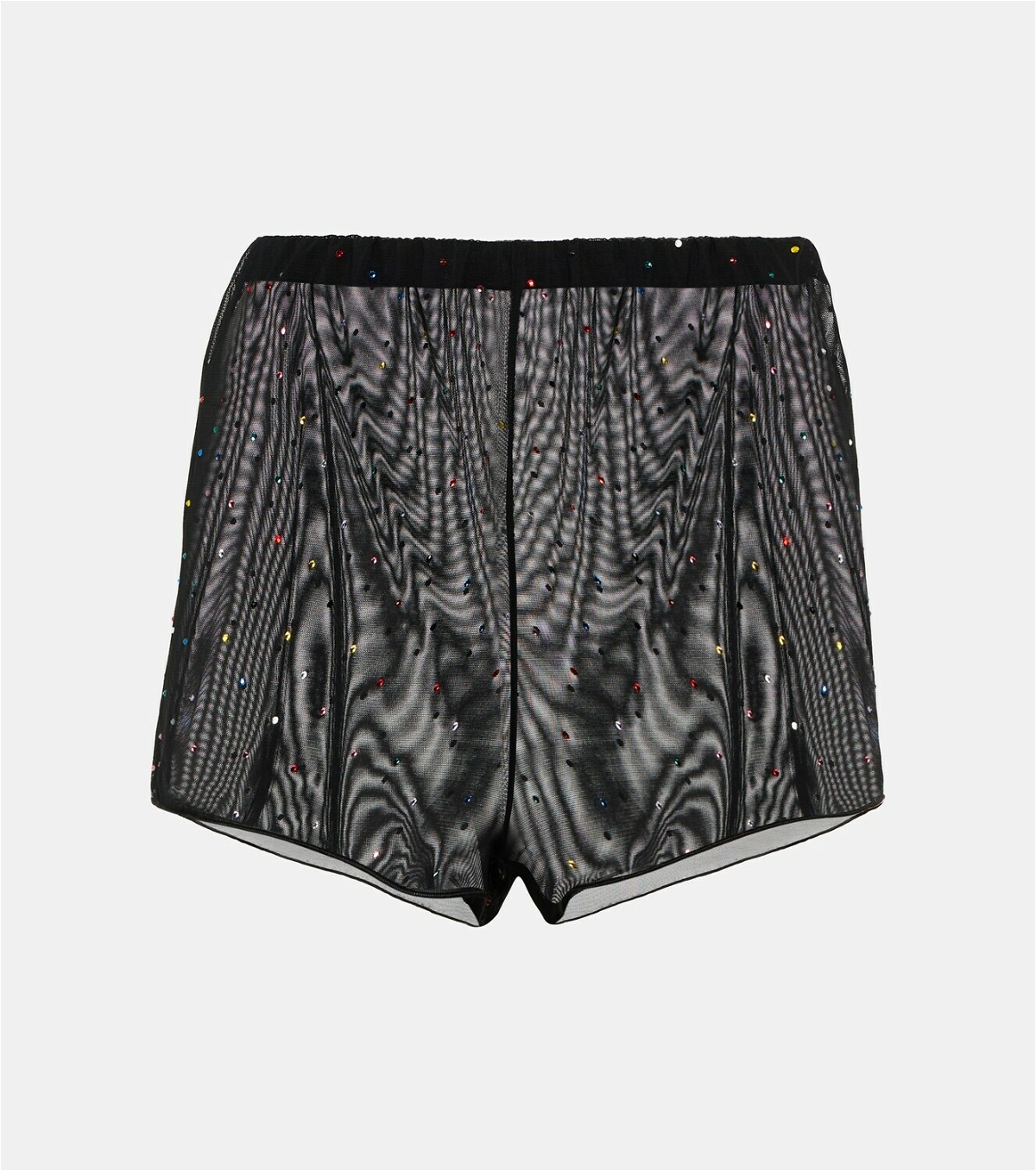 Oseree - Embellished tulle shorts