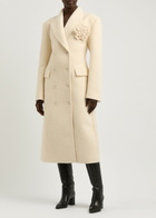 Giuseppe DI Morabito Floral Double-breasted Coat Off White