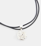Magda Butrym Rose silver and leather necklace