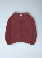 Nike Logo Motif Hooded Zip-Up Sweatshirt