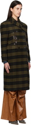 Andersson Bell Khaki Lacie Check Buttons Coat