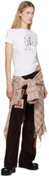 Anna Sui White Shopping Girls Fitted T-Shirt