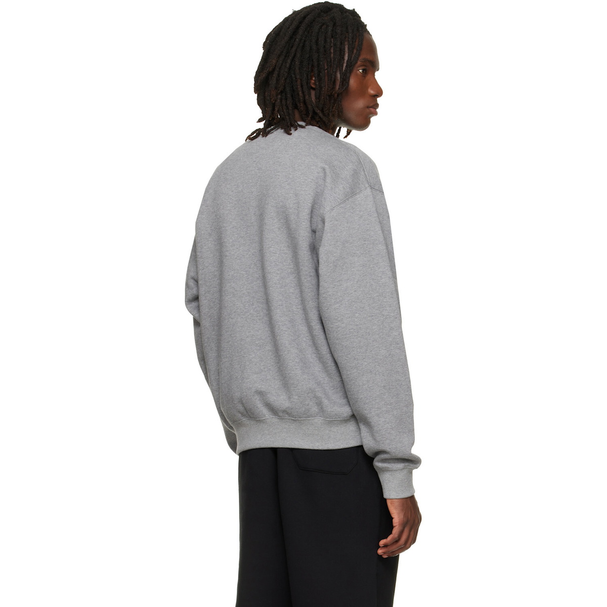 Jil Sander Gray Cotton Crew-Neck Sweatshirt