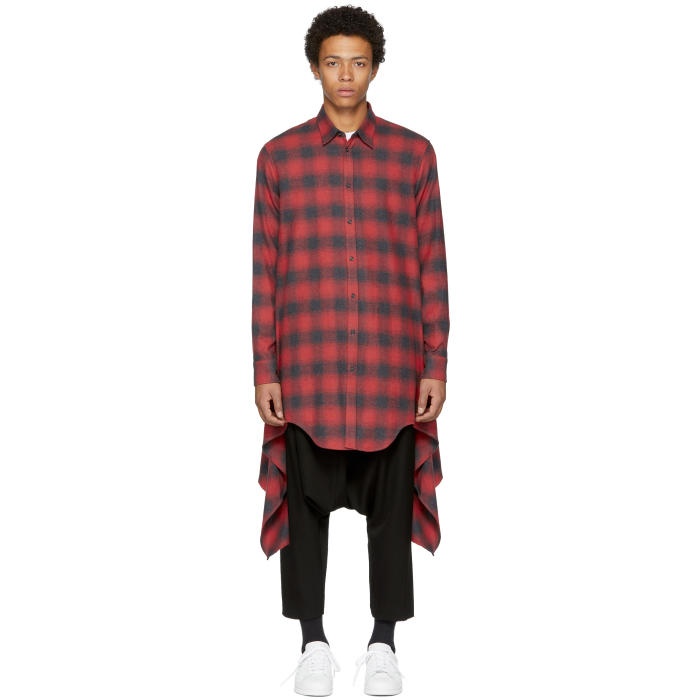 Photo: Dsquared2 Red and Black Blanket Shirt