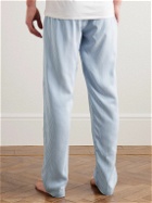 Zimmerli - Pinstriped Satin Pyjama Trousers - Blue