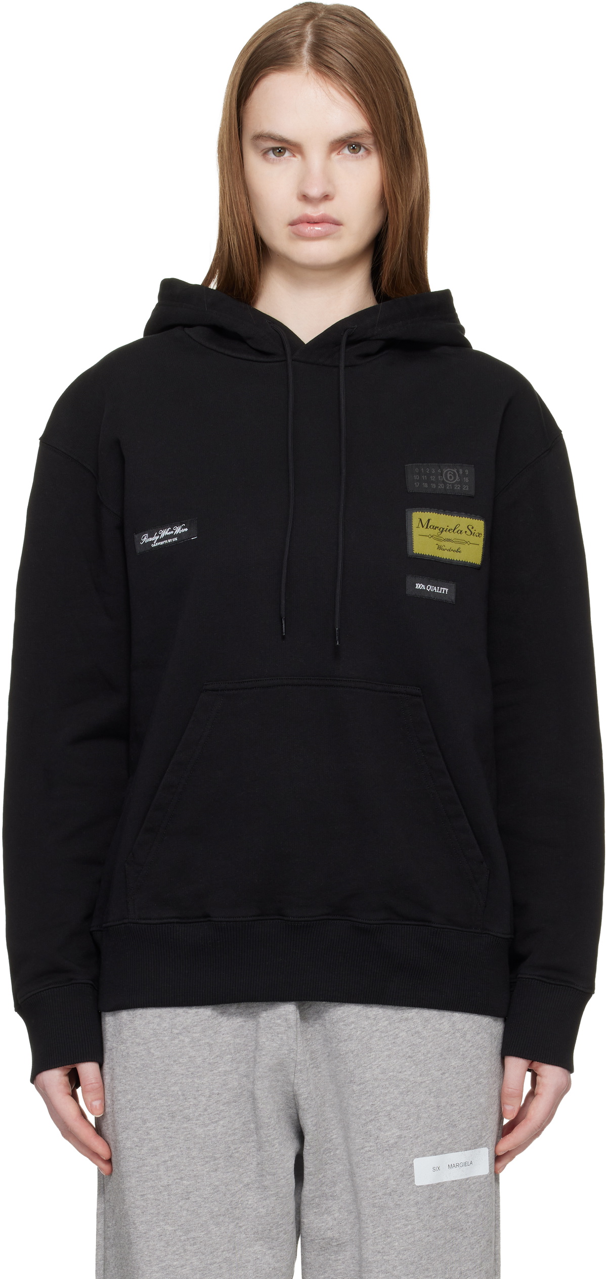 MM6 Maison Margiela Black Cotton Hoodie