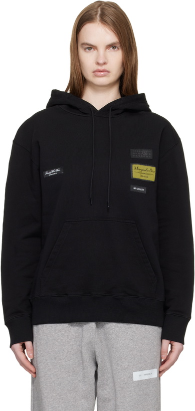 Photo: MM6 Maison Margiela Black Cotton Hoodie