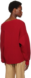 Jacquemus Red Le Chouchou 'La Maille Sargas' Sweater