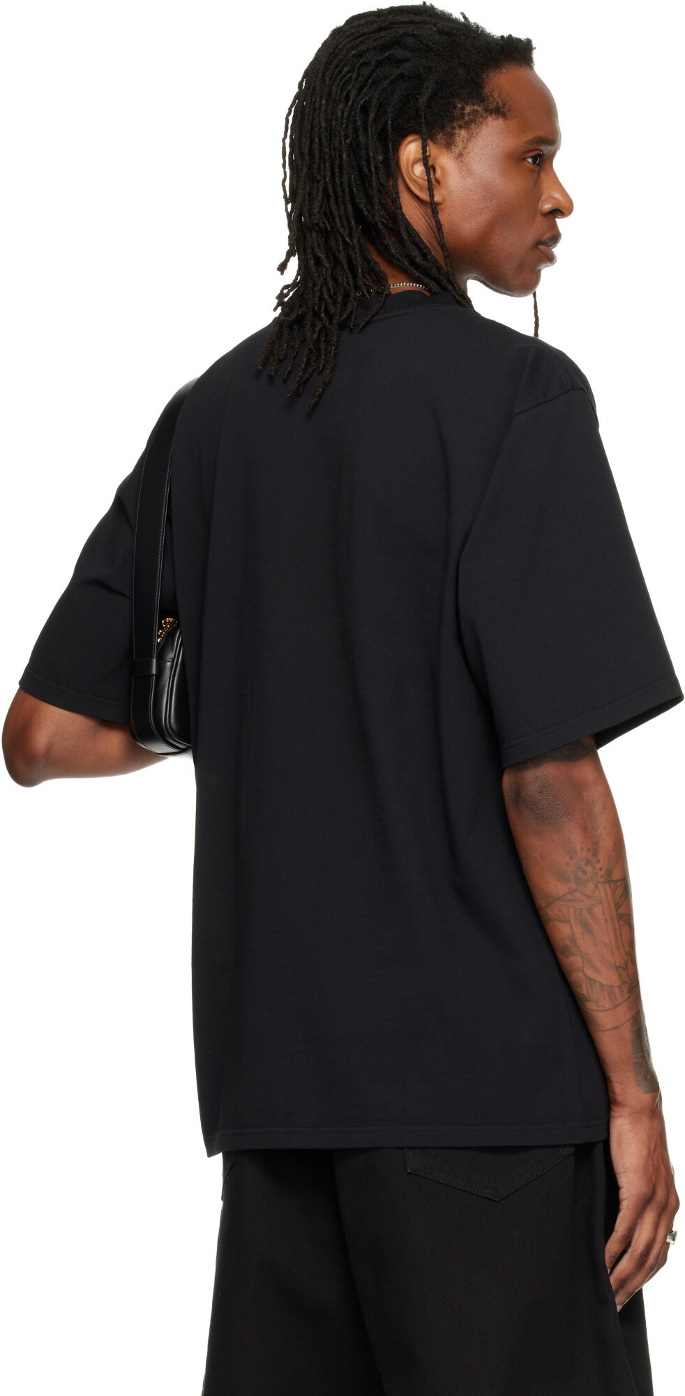 LU'U DAN Black Leopard Graphic T-shirt