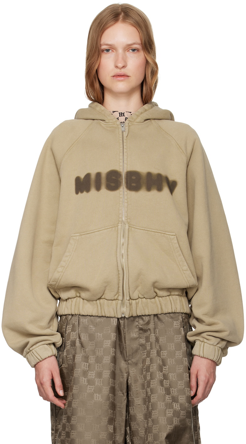 MISBHV Beige Community Zipped Hoodie