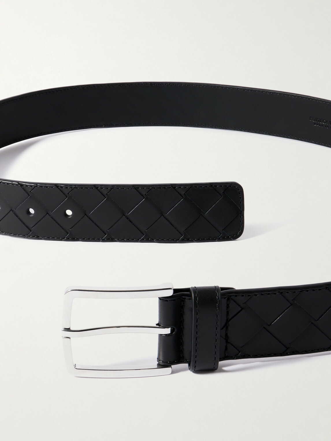 Bottega Veneta - 3.5cm Intrecciato Leather Belt - Black