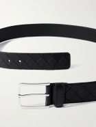 Bottega Veneta - 3.5cm Intrecciato Leather Belt - Black