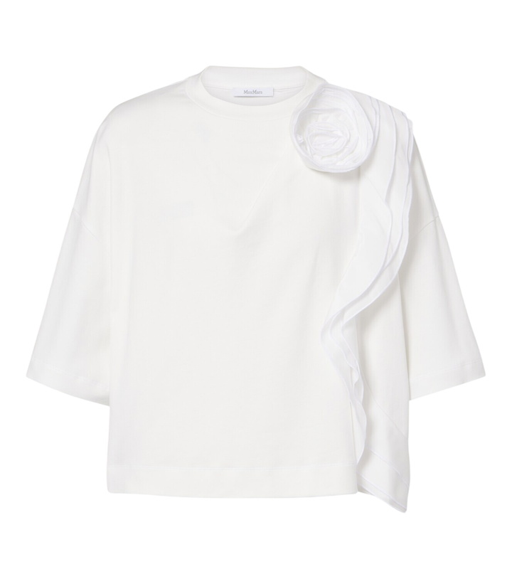 Photo: Max Mara Floral-appliqué cotton jersey T-shirt