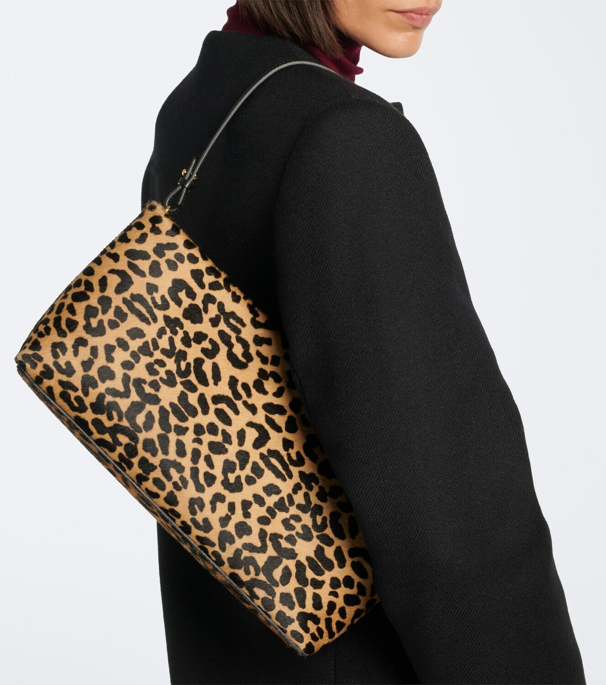 Amanu Mali leopard-print calf hair clutch