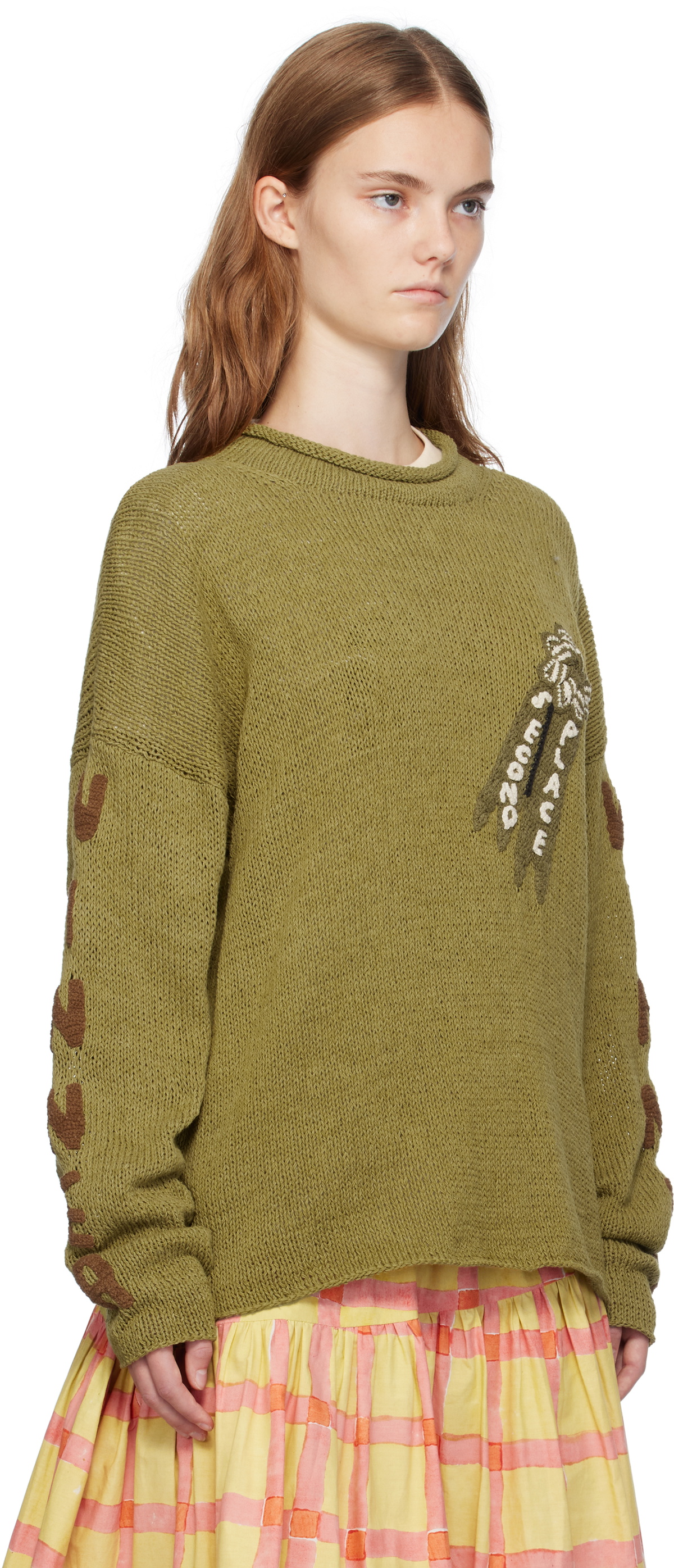 Story mfg. Green Twinsun Knit Rollneck Sweater