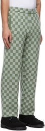 Bode Green Duotone Checkerboard Lounge Pants