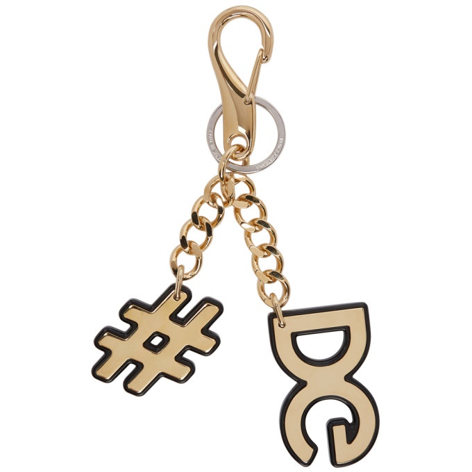 Photo: Dolce and Gabbana Gold Metal DG Keychain