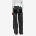 3.Paradis Women's Freedom Doves Wide Leg Jeans in Black