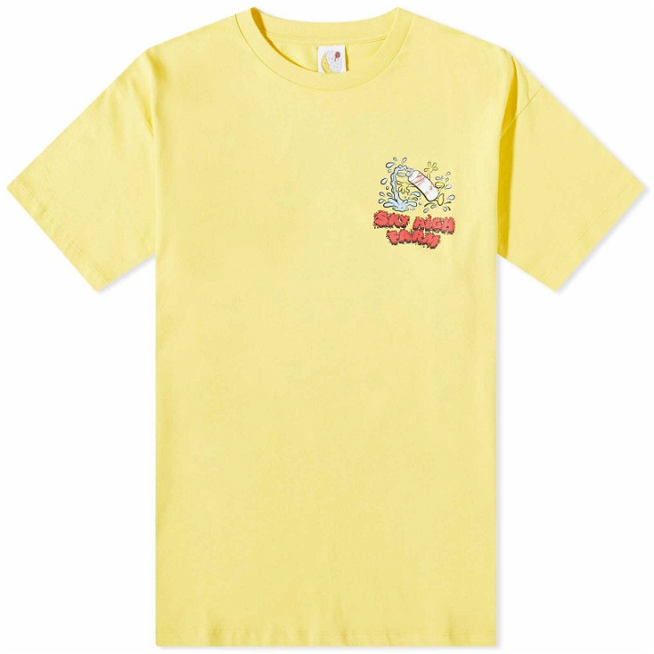 Photo: Sky High Farm Men's Flat Bush Printed T-Shirt in Yellow
