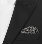 Dolce & Gabbana - Printed Silk-Twill Pocket Square - Black