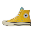 JW Anderson Red and Yellow Converse Edition Glitter Chuck 70 High Sneakers
