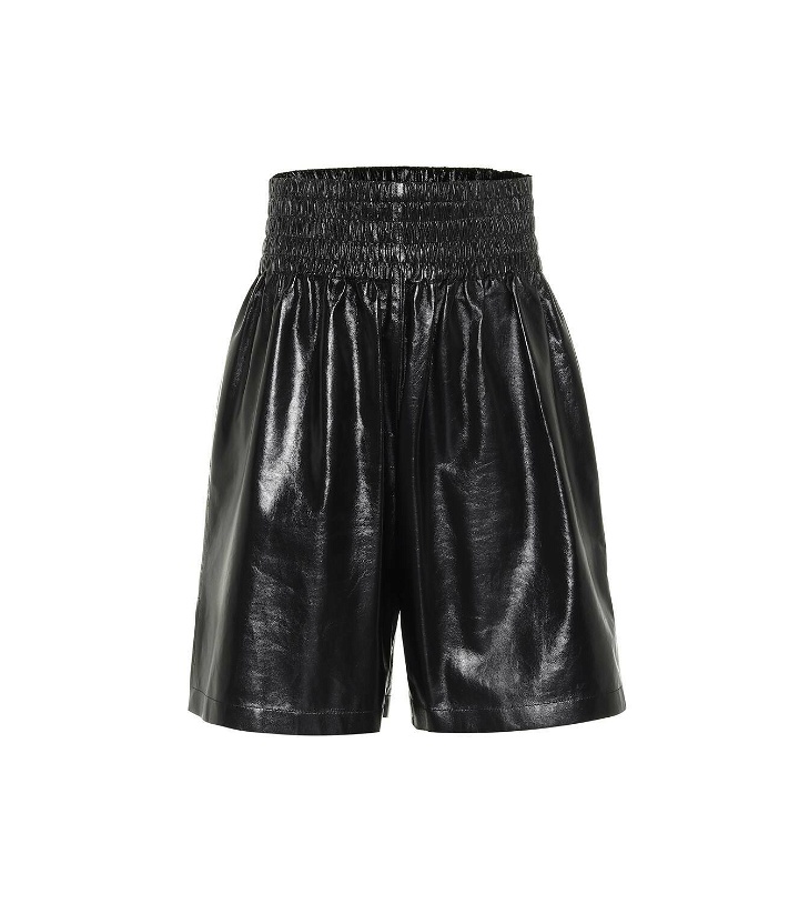 Photo: Bottega Veneta Leather Bermuda shorts