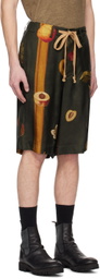 UMA WANG Green Pallor Shorts