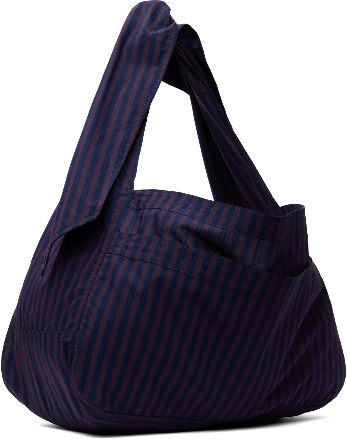 SC103 Purple & Navy Cocoon Sac Tote