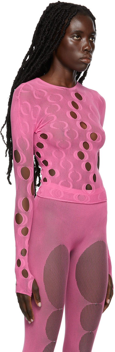 Rui Pink Mesh Crewneck