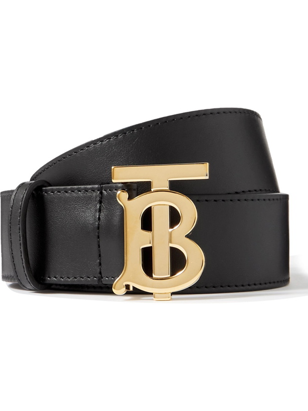 Photo: BURBERRY - 4cm Leather Belt - Black - EU 85