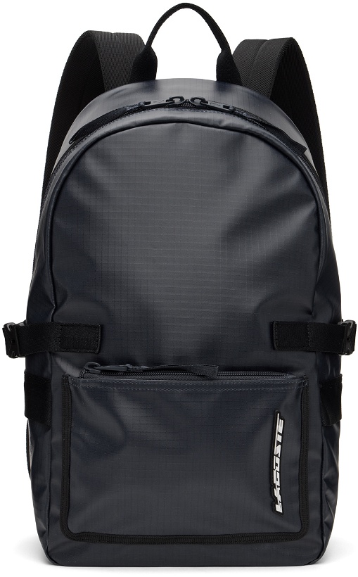 Photo: Lacoste Navy Coated Backpack