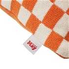 Goods of May Sidney Checkerboard Cushion in Orange