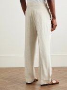 Valentino Garavani - Tapered Linen Trousers - White