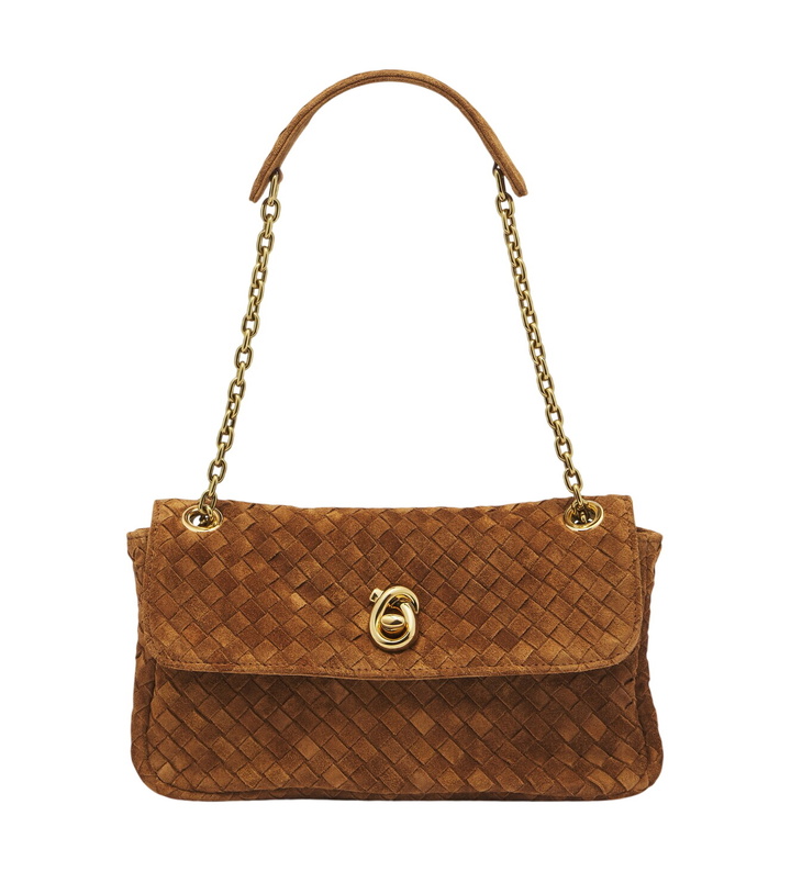 Photo: Bottega Veneta Madison Intrecciato suede shoulder bag