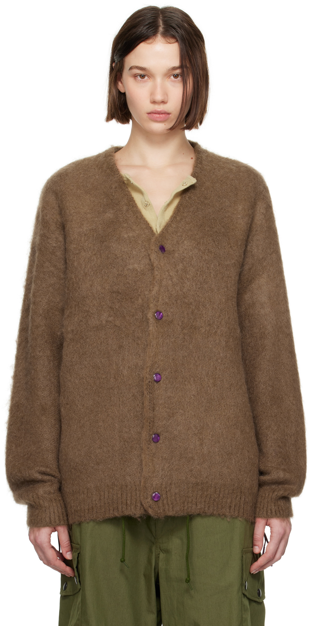 【激レア】Needles Mohair Cardigan Needles Mohair Cardigan Diamond Green | Cultizm