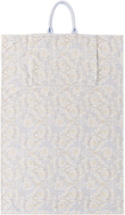 Versace Blue Barocco Towel Tote