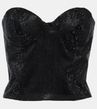 Costarellos Gabra crystal-embellished bustier top