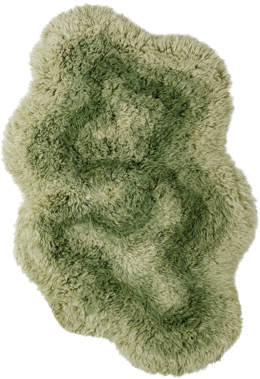 Small Shag Rug Mush Studios Green Small Bur Shag Rug Mush Studios